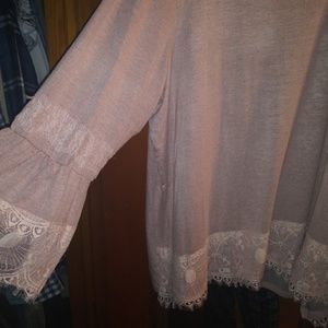 Lace top with flared arms